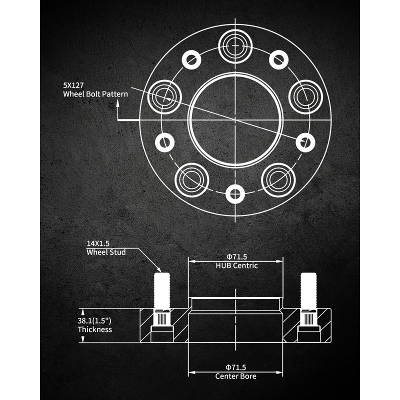 EVIL ENERGY 5x5 Wheel Spacers 1.5 inch Compatible with Jeep