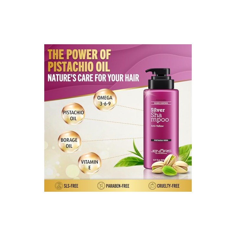 Jenoris Silver Shampoo Anti Yellow 500 ml by JENORIS