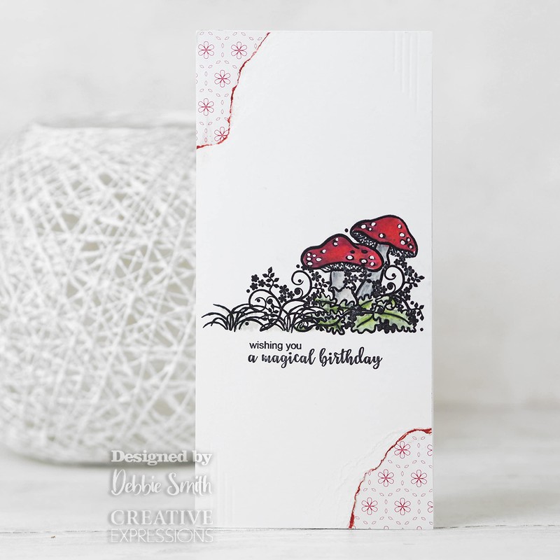 Creative Expressions Designer Boutique-Woodland Walk Collection-Tiptoe Amongst The Toadstools-Clear Stamp,