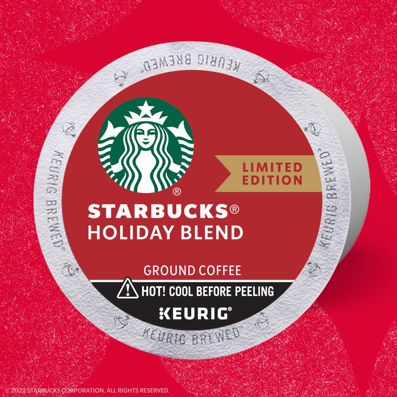 Starbucks Holiday Blend K-cups Coffee (Holiday Blend, 10 Count (Pack