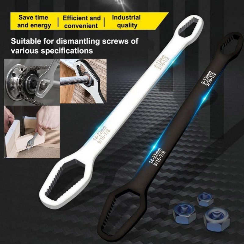 KEWAYO 8-22mm Universal Torx Wrench Set, Double-Ended Self-Tightening Adjustable Wrench