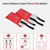 1Above Large 1x1M Fire Blanket Quick and Easy Unfolding Fire