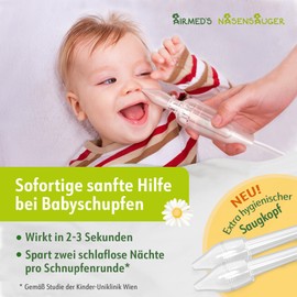 Airmed's Nasal Aspirator. Nasensauger Baby. Clinically tested, safe and gentle