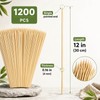 Acrux7 1200PCS 12 Inch Bamboo Skewer Sticks for Grilling 4mm