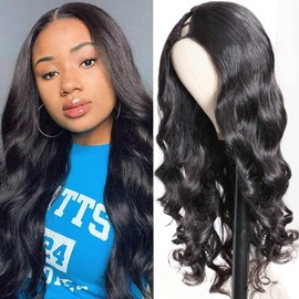 Dosacia V Part Body wave Wigs Brazilian Human Hair Wigs For Black Women 150% Density Natural Color (18inch, 200% Density)