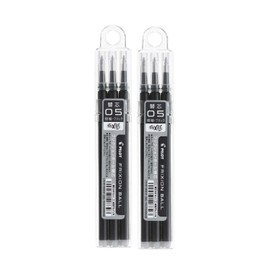PILOT LFBKRF30EF3B FriXion Ink Ballpoint Pen Refills, 3 Pack 0.5mm, Black