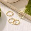 FUNRUN JEWELRY 14K Gold Filled Thin Stackable Rings for Women