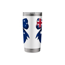 Australia Flag Australian Pride Coquette Ribbon Stainless Steel Insulated Tumbler
