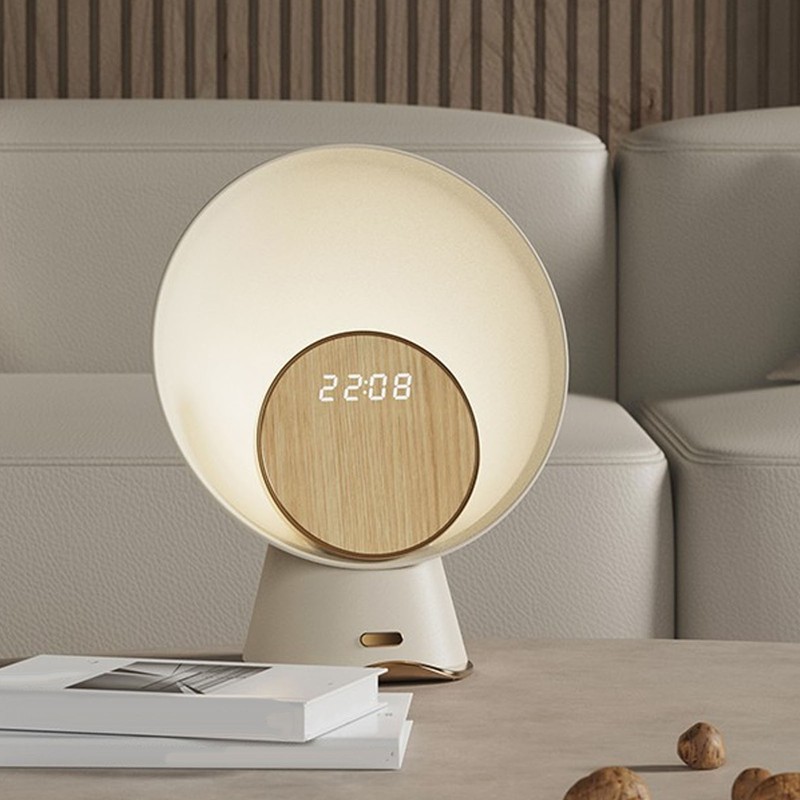 Moonlight Sensor Night Light Speaker Wireless Alarm Clock Bluetooth Speaker