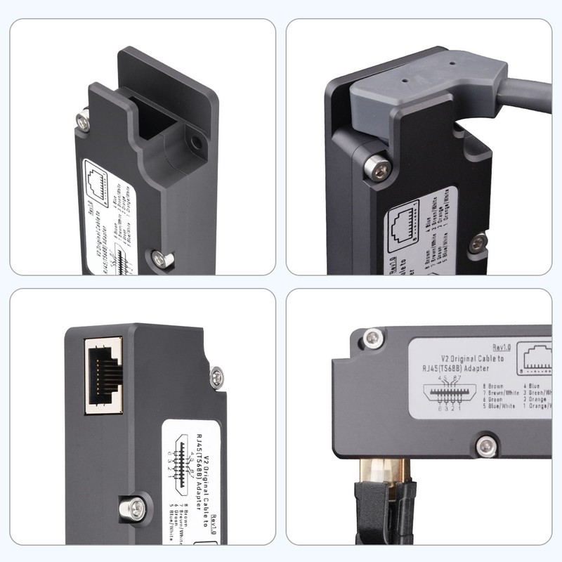 Ethernet Adapter with CAT 8 Cable T568B Pin Fast Connection