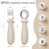 DRKIO 8 Pieces Toddler Utensils Set - Kids Silverware Set