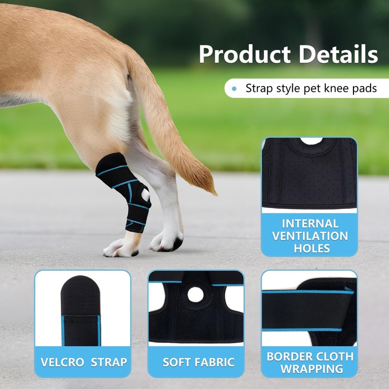 SHARKBEEPOWER Dog Knee Brace for Back Leg, ACL Support for