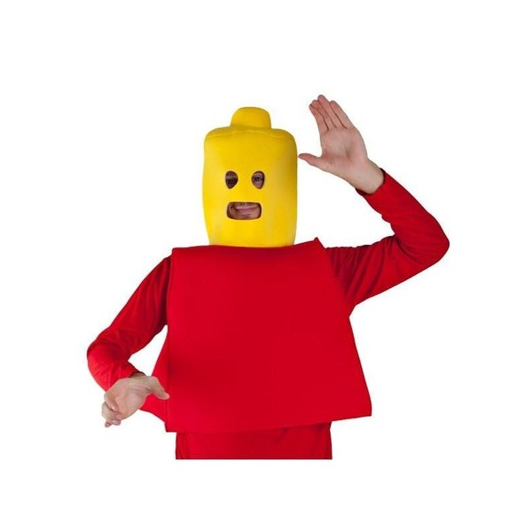 Generic Adult Building Block Man Costume, Red