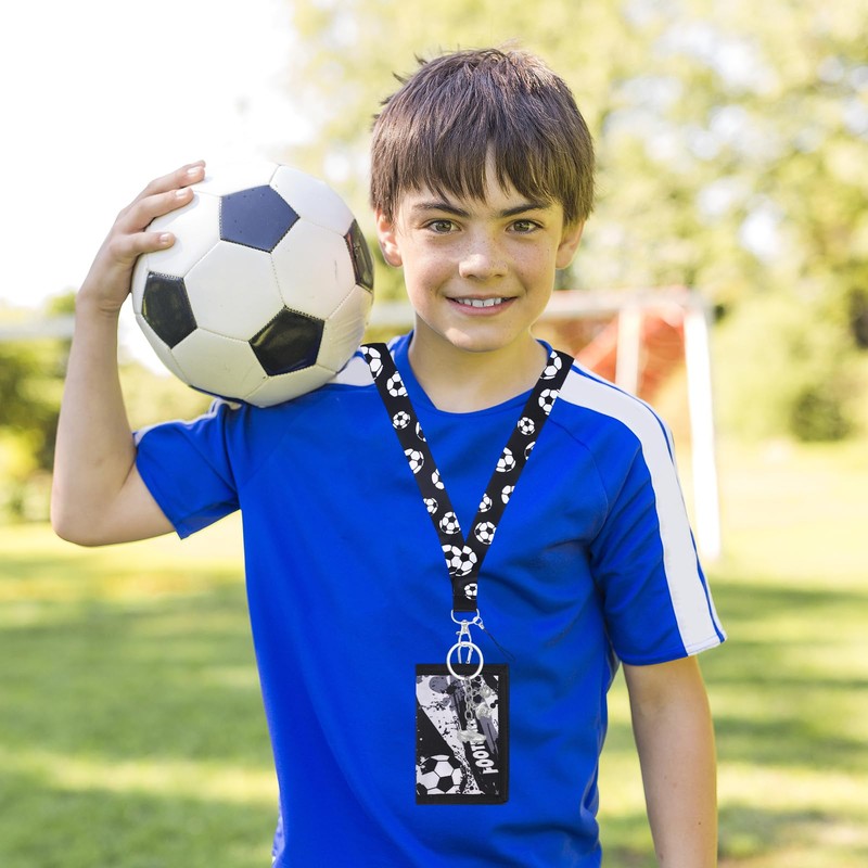 TPTGIAR Football Kids Wallets for Boys Wallet with Lanyard Football