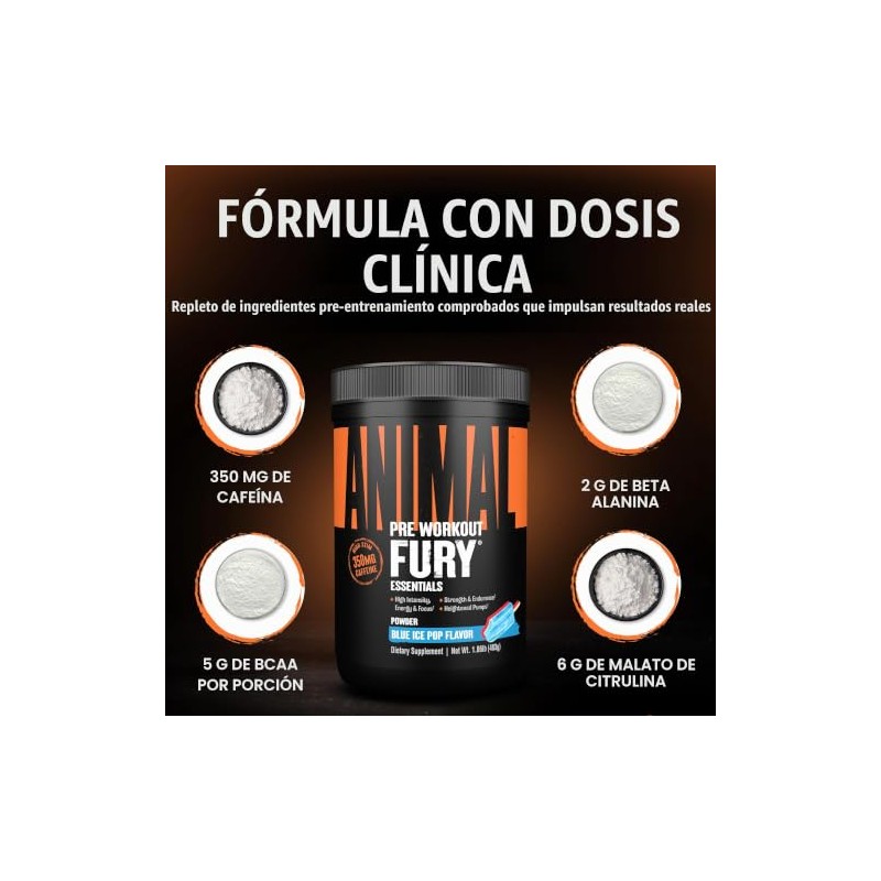 Animal Animal fury pre workout powder supplement - energize your