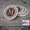 Thirstystone Monogram Letter M 4 Pack Sandstone Coasters Manufactured in
