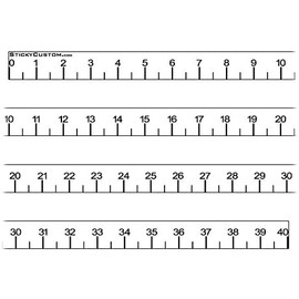 Fish Ruler for Boat, Self-Adhesive Measuring Sticker, White - Self Adhesive Measuring Ruler Tape, 40 inch Boat Fish Fishing Decal