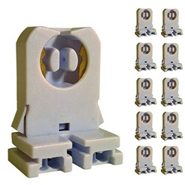 Mercer Hardware Etlin Daniels FL005-W Non-Shunted Snap-In T8 Lamp Holder UL Socket Tombstone for LED Fluorescent Tube Replacements Medium Bi-pin Socket for Programmed Start Ballasts (16)