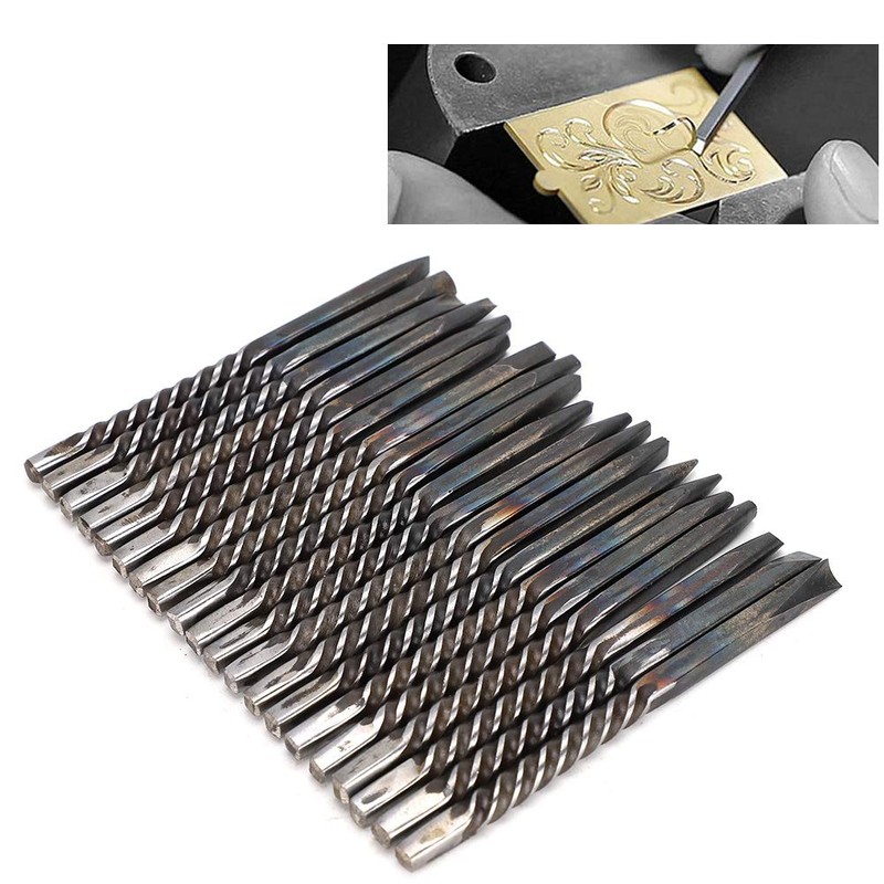 Salmue 20Pcs/Set Professional Metal Chisel for Jewelry, Jewelry Anvil Chisel
