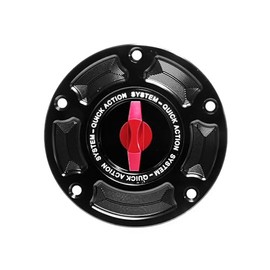 Motorcycle Gas Cap Quick Release Fuel Tank Oil Cover CNC Racing Accessories Fit for Ducati Diavel Scrambler 1100 For Aprilia Tuono V4 1100 (Red)