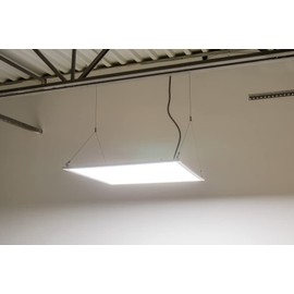 3.3 ft. Adjustable Flat LED Ceiling Panel Light Hanging Chain Kit, LED Drop Ceiling Lights Fixture, LED Flat Panel Troffer Fixture, Indoor Residential Commercial Industrial *Light NOT Included