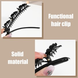 UYVPAER Pack of 8 Five Leaf Clover Hair Clips, Delicate Four Leaf Clover Hair Clips, Colourful, Sparkling Crystal Hair Clip Flower