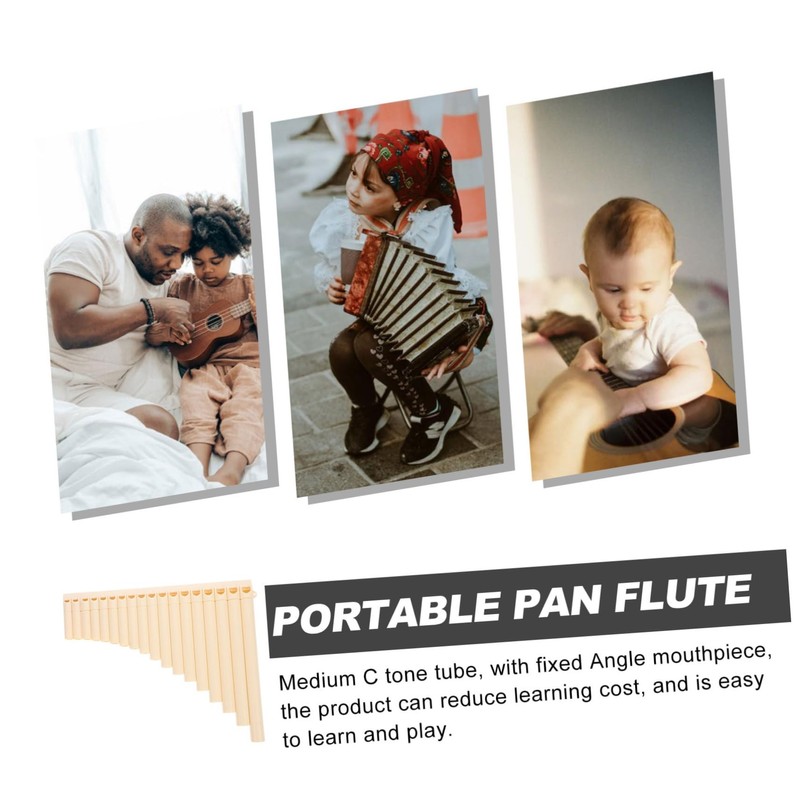 Kisangel 18-Pipe C Key Pan Flute for Beginners Professional Musical