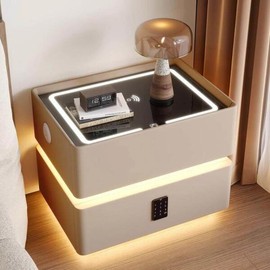 B.A.M. 비디엠 부유식 스마트 다기능 가정용 뉴 침실 협탁 럭셔리 옆 침대 모던 심플 [14 베이지[센서등+무선충전+삼색등+USB]] Vidium Floating Smart Multifunctional Home New Bedroom Nightstand Luxury Side Bed Modern Simple [14 Beige [Sensor Light + Wireless Charging + Three Color Light + USB]]