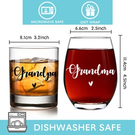 Pokolllee Promoted To Grandparents 2026 Mug Set - Baby Pregnancy Announcement Gifts for Grandparents, First Time Grandma Grandpa Gifts, New Grandparents to Be Gift First Time 2026-370