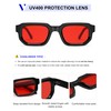 VANLINKER Retro Chunky Rectangle Sunglasses for Men Women Vintage Trendy