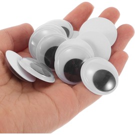 Ojos Móviles Autoadhesivos de Plástico para Manualidades Pupilas Móviles y Diseño de Despegar y Pegar, Paquete de 80 Piezas Adecuado para Halloween y Proyectos Creativos