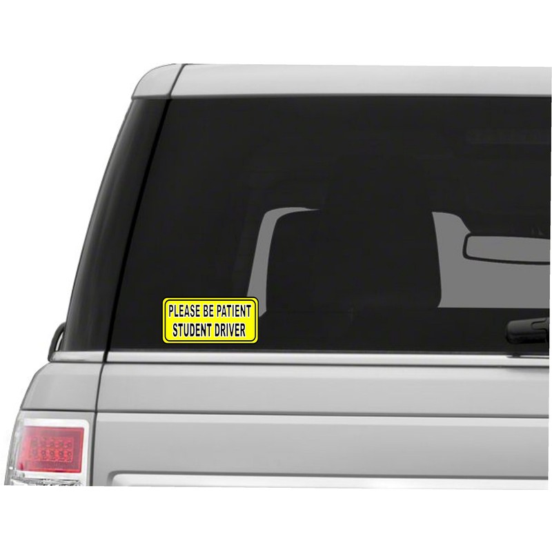 Vinyl Junkie Graphics Warning Student Driver Please be Patient Sticker/Decal