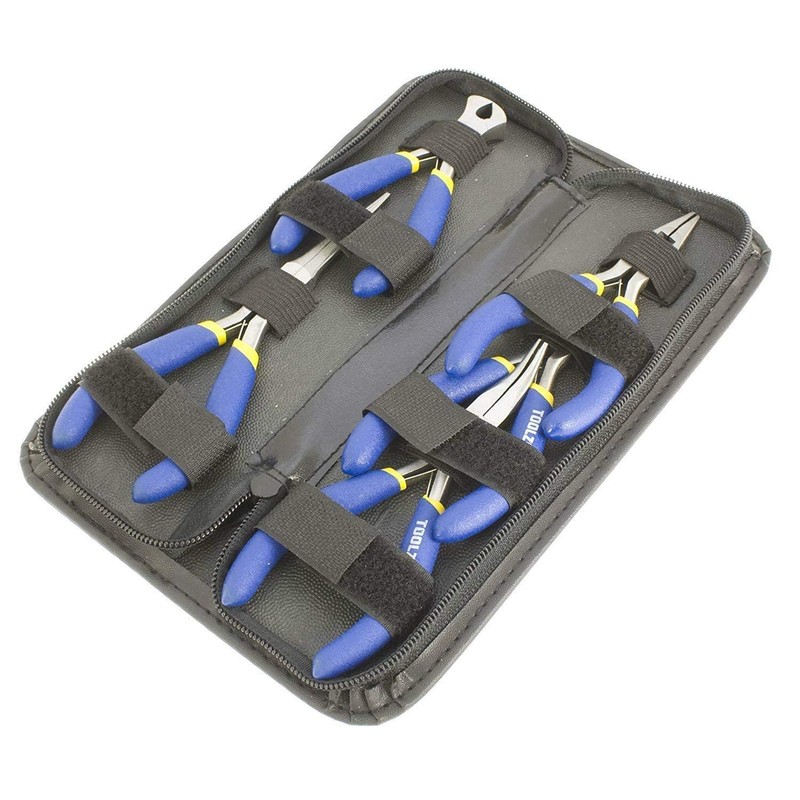Toolzone 5pc Mini Soft Grip Plier Set in Zip Case