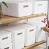 Gaoaodeyu 5 pack large plastic White storage bins with Lids