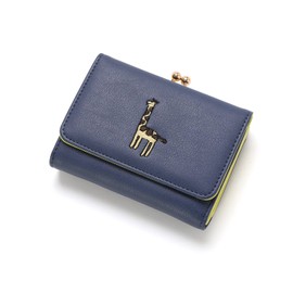 Naru Animal Embroidery Clasp Purse Trifold Wallet Mini Wallet Ladies Compact Small Coin Purse Card Case Animal Stylish Popular Brand