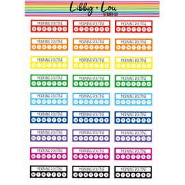 Habit Tracker Morning Routine Planner Sticker | Libby and Lou Sticker Co