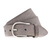 Vanzetti Leather Belt, Mouse Gray