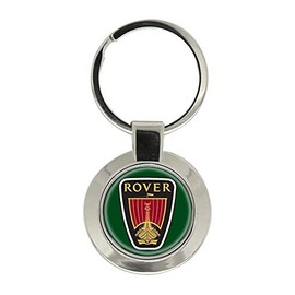 Giftshop UK Rover Emblem Keyring, Silver tone metal