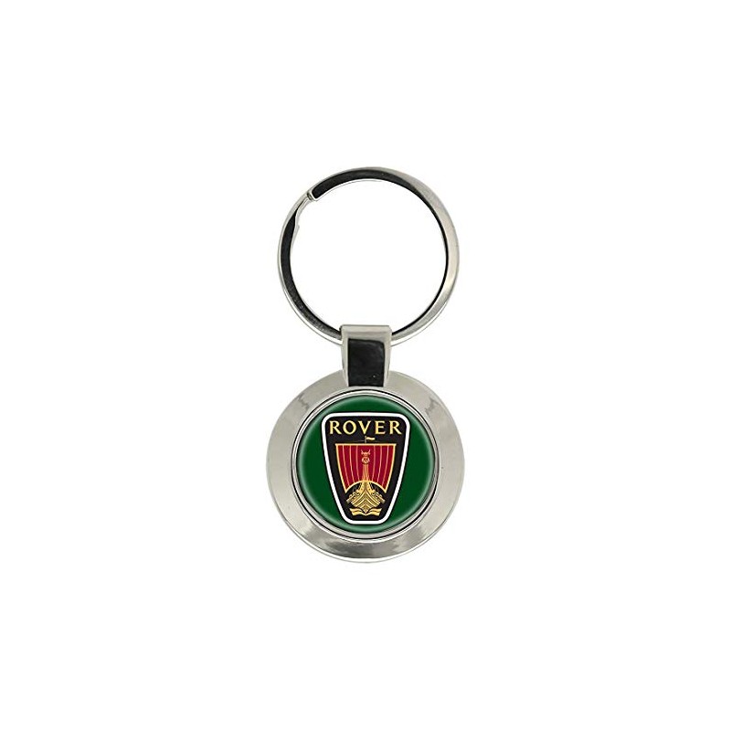 Giftshop UK Rover Emblem Keyring, Silver tone metal