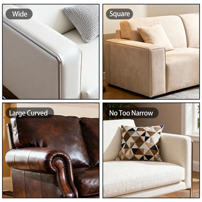 Couch Arm Cup Holder - Silicone Sofa Armrest Tray with