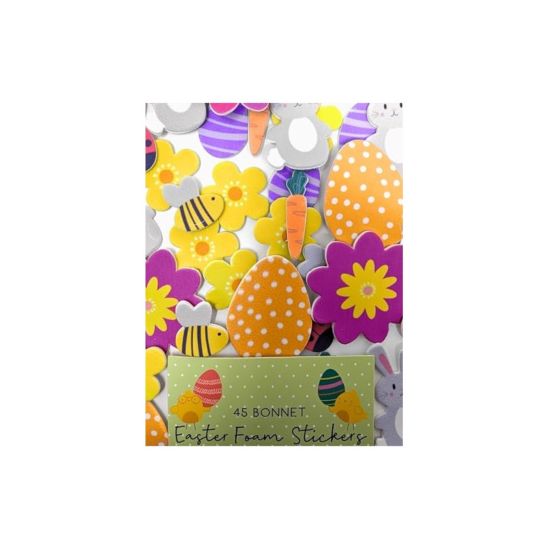 45 Easter Foam Stickers - for Bonnet Making, Craft and
