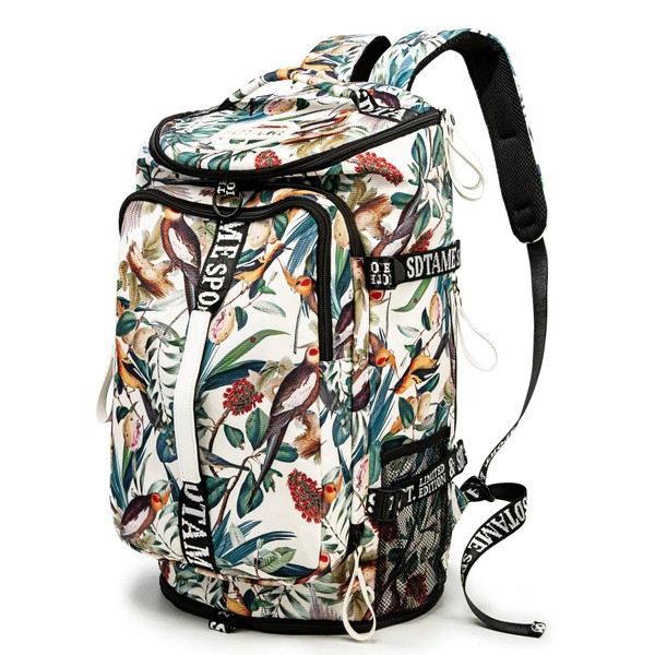 Gym Duffle Bag Backpack with Shoe Compartment,4 ways Travel Backpack