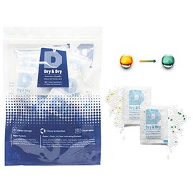 Dry & Dry 2 Gram [60 Packs] Food Grade Orange Indicating(Orange to Dark Green) Mixed Silica Gel Packets - Silica Gel Packs, Desiccant Packets, Moisture Absorbers, Silica Gel