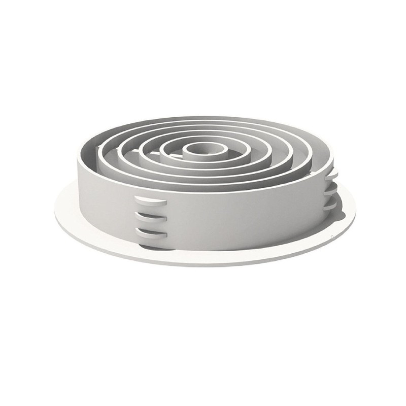 8 x 70mm White Plastic Round Soffit Air Vents/Upvc Push