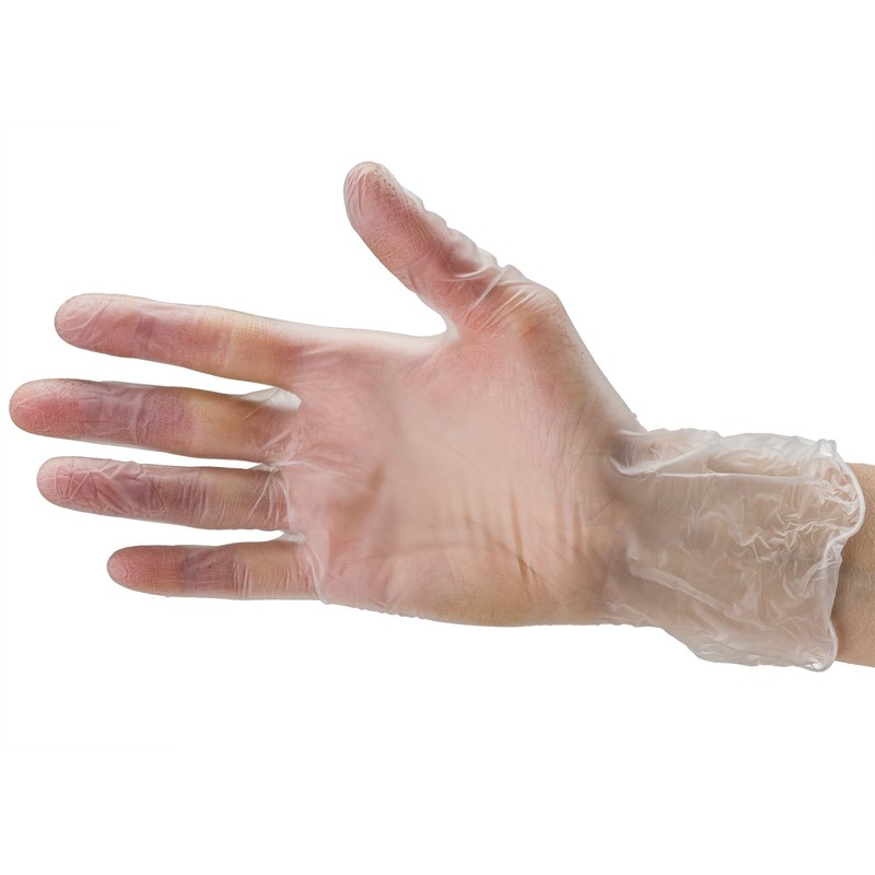 CARE PLUS Vinyl Gloves Clear Large Size 200 Count |