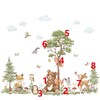 wondever Wall Sticker Forest Animals Tree Large Pine Wall Sticker