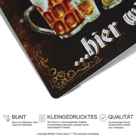 Putuo Decor Funny Bar Sign, Group Therapy Here Is Practied, Vintage Metal Wall Sign for Home, Café Bar, Club, 20 x 30 cm