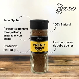 Pontino Pimienta Gorda Molida 56 Gramos 2 Piezas