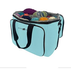 Stitch Happy Yarn Tote (Angel) Large Yarn Bag, Crochet Bag, Yarn Storage, Crochet Storage