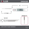 Taylor Folding Stem Display Food Instant Read Digital Thermometer, 0.7